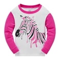 thumbnail image 2 of Baby Girls Pyjamas Zebra Long Sleeve Sleepwear Toddler Winter Clothes Nightwear Kids Cotton 2 Piece Pjs Sets 6T, 2 of 7