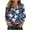 Multicolor#3, variant on Qingpeng 3/4 Length Sleeve Button Down Shirts for Women Lightweight Spring Summer Striped Print Cardigans Casual V Neck Blouse Tops Size S-XXL