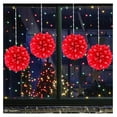 thumbnail image 5 of Christmas Sphere Lights - 200 LED Blossom Ball, Indoor/Outdoor Holiday Decorations - 4.2 Inch, Red, 5 of 6