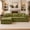 Green, variant on Vanress 111" Modular Sectional Sofa, Corduroy Boneless Sofas for Living Room, Deep Seat Memory Foam L-Shape Couch with Ottoman, Convertible Modular Sofa Couch, No Assembly (Beige)