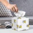 thumbnail image 6 of Lsque Rubber Duck Showe Printed Tissue Box Cover Holder, Facial Paper Organizer Dispenser,Square with Bottom Belt, PVC Leather Decorative Organizer, 6 of 8