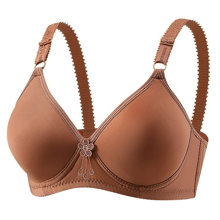HYSYSB Sports Bras for Women balconette Bras for Women bras for Women seamless Bra high Support Bras for Strap Full Coverage Up Bras No Underwire Wireless Bras bralettes for Women Coffee 36
