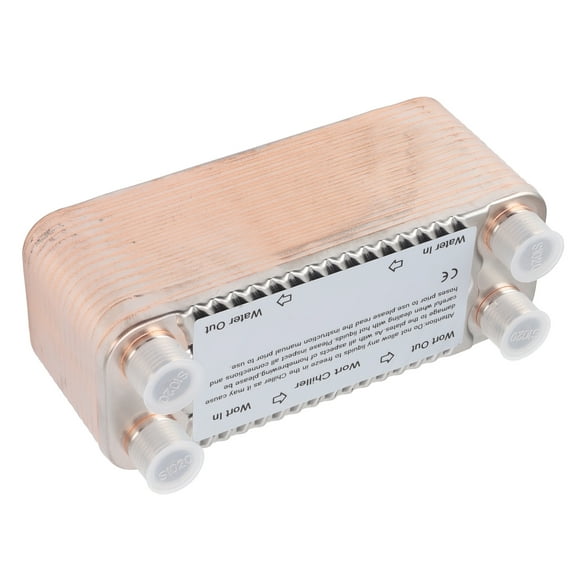 Stainless Steel Heat Exchanger, 30 Plate Heat Exchanger Durable Homemade Beer Tool for Homebrew
