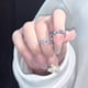 thumbnail image 4 of Anillo de amor con diamantes morados, anillo ajustable con apertura para dos personas, anillo de comida para el dedo, sencillo, 4 of 4