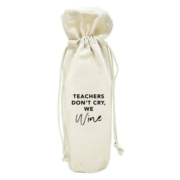 Koyal Wholesale Teacher Wine Bag, Teachers Don't Cry, We Wine Bottle Cover, Teacher Appreciation Gifts, 1-Pack