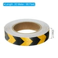 thumbnail image 2 of Uxcell Reflective Tape, 1"x66 Ft Waterproof Warning Safety Tape Reflector for Trucks, Yellow Black, 2 of 6
