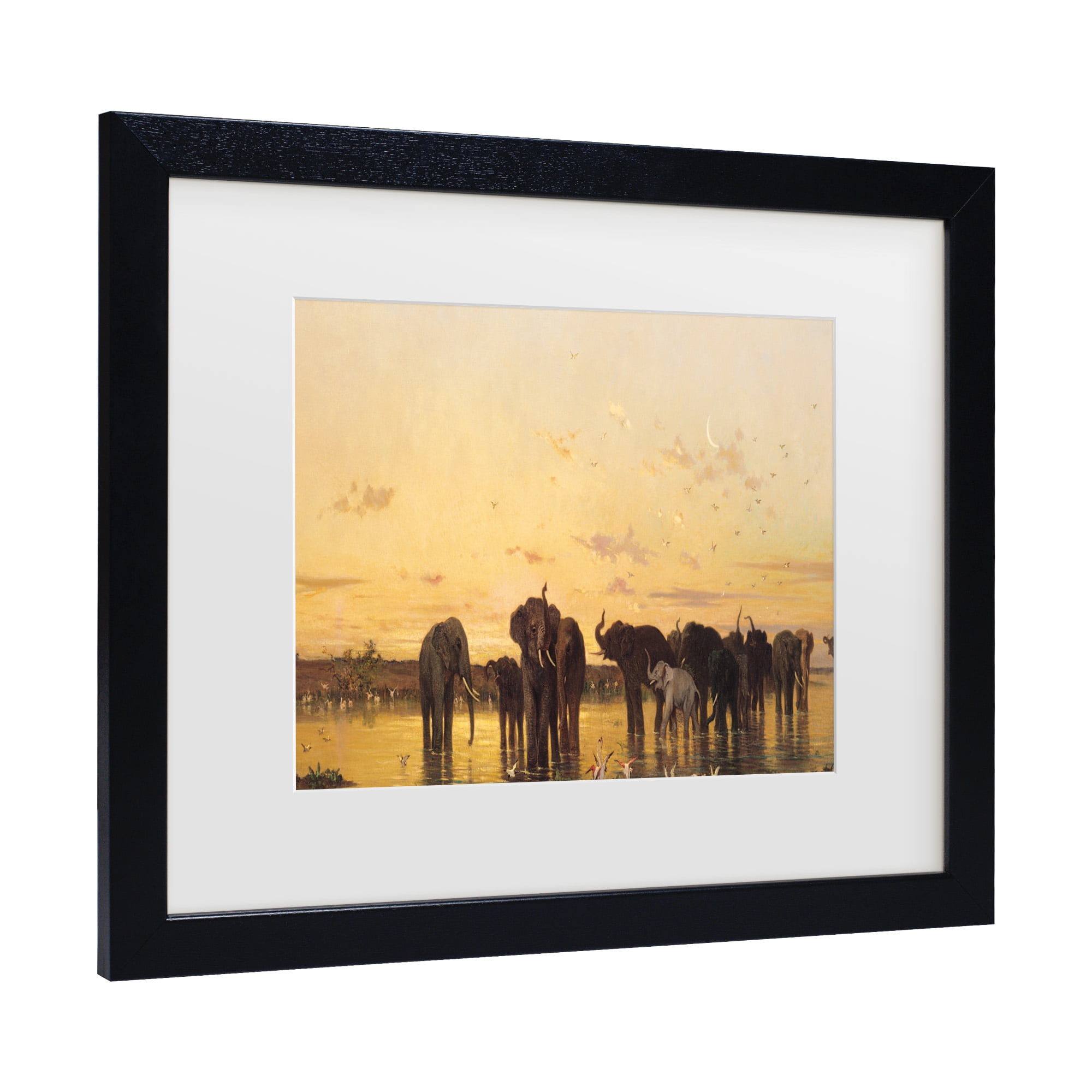 Trademark Fine Art 'African Elephants' Canvas Art by Charles Emile de Tournemine