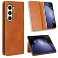 thumbnail image 3 of Mantto Case Wallet for Samsung Galaxy Z Fold 6, Premium PU Leather Cover with Magnetic Clsoure [RFID Blocking] [Durable Shockproof] [Card Slot] Viewing Stand Flip Folio Phone Case, Brown, 3 of 7
