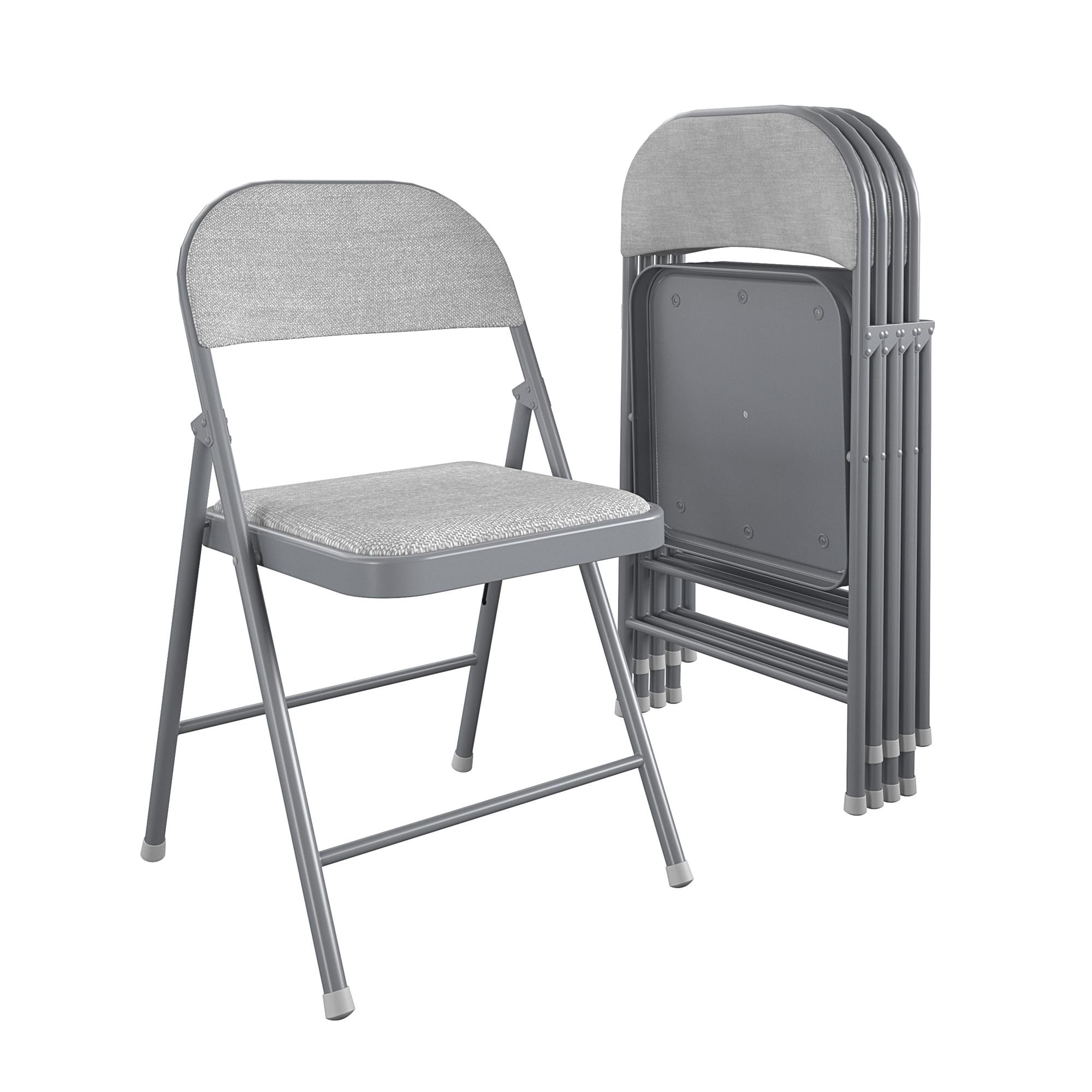 COSCO SmartFold™ Fabric Folding Chair, 4-Pack, Gray - Walmart.com