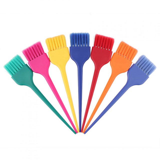 Sistema de Cepillo del Tinte de Pelo, cepillos del colorante del Pelo de la Cola Larga del salón Colorido del tama?o de 7Pcs L para el te?ido del Pelo EOTVIA NO