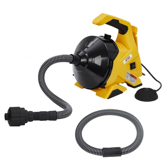 Accreate Electric Drain Cleaner Machine 30ft, Auto-Feed Drain Auger for 3/4" to 2" Pipes with Foot Switch, Sewer Snake for Sinks, Toilets, Floor Drains