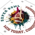 thumbnail image 3 of 3dRose, Super bowl. Win today, conquer tomorrow inspirational football gift, 10x10 Wall Clock, 3 of 8