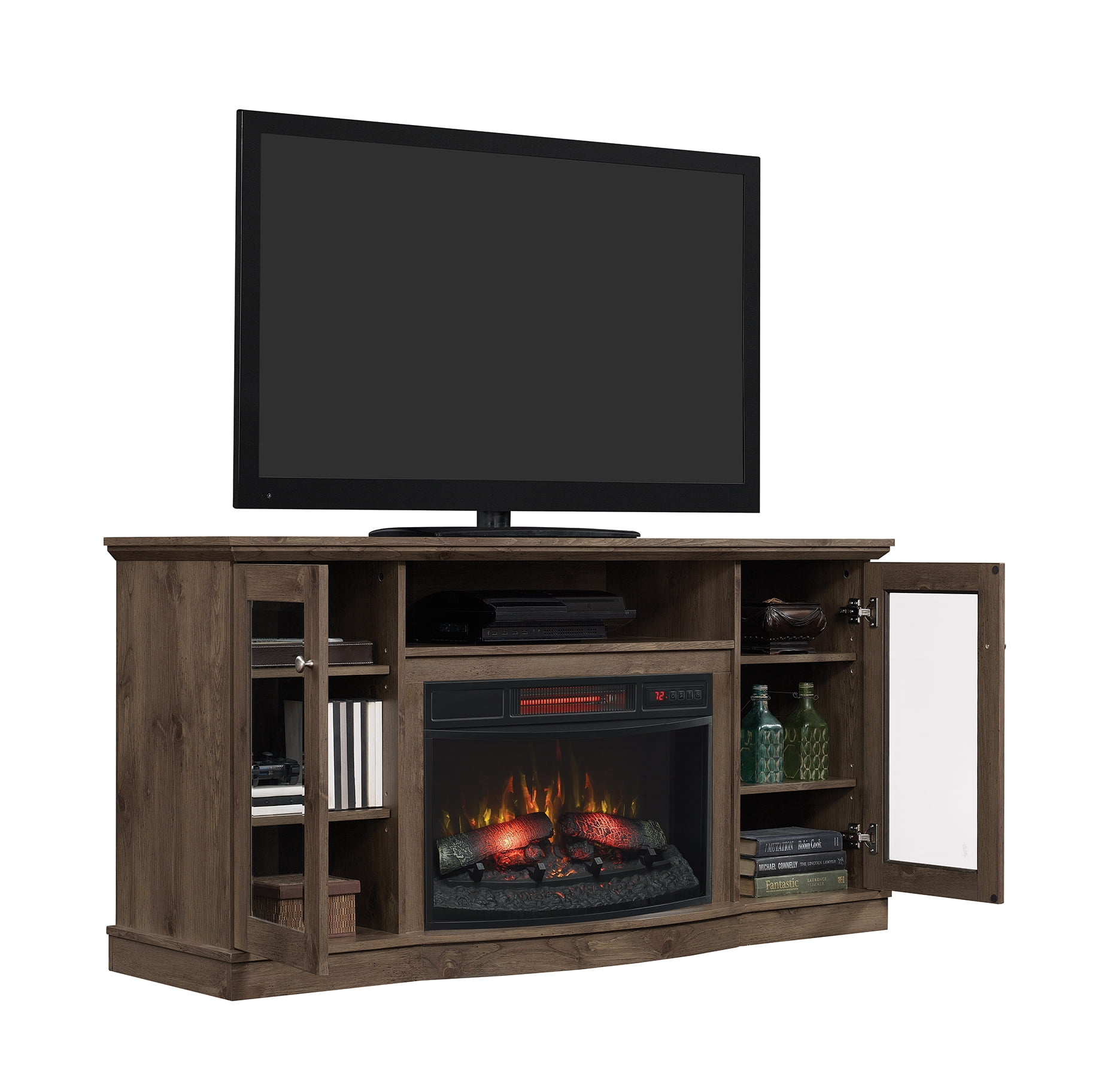 Chimneyfree Media Electric Up Tvs For Fireplace To 65