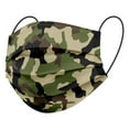 thumbnail image 2 of Disposable Face Mask, 3-Ply with Ear Loop (50 Individually Wrapped) - Camo Green, 2 of 12