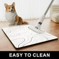 thumbnail image 6 of Dog Food Mat, 12" x 19" Absorbent Dog Cat Bowl Mat for Food and Water, Cute Anti-Slip Rubber Pet Feeding Rug Protect Floors, Placemat for Feeding & Watering Supplies, White Line Art, 6 of 6