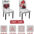 thumbnail image 6 of Valentines Chair Covers Set of 4 Spring Buffalo Plaid Love Hearts Stretch Parsons Chair Slipcovers for Valentines Dining Room Decor Chair Seat Protectors (Love,4PCS), 6 of 7