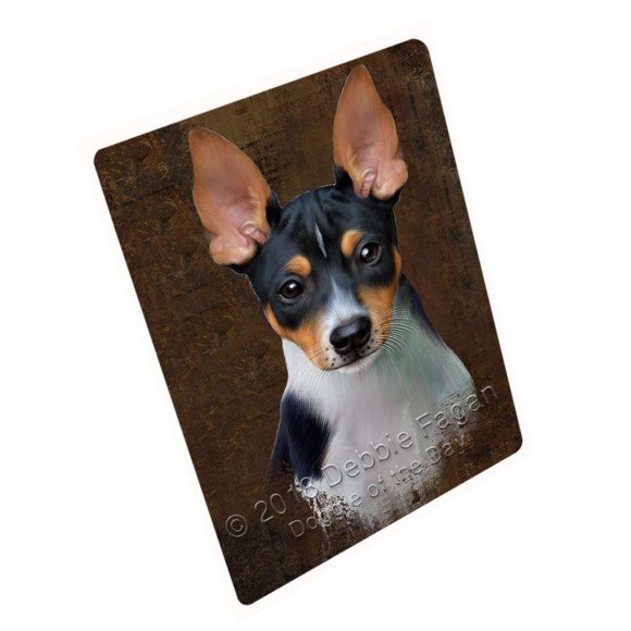 Rustic Rat Terrier Dog Blanket BLNKT107571