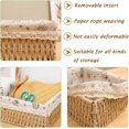 thumbnail image 3 of Storage basket3 pieces storage basket woven from paper rope, 3 of 5