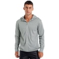 thumbnail image 3 of Raenseen Men's Hiking Shirts UPF 50+ UV Sun Protection Long Sleeve Zipper Hoodie Jacket Outdoor Grey 3XL, 3 of 8