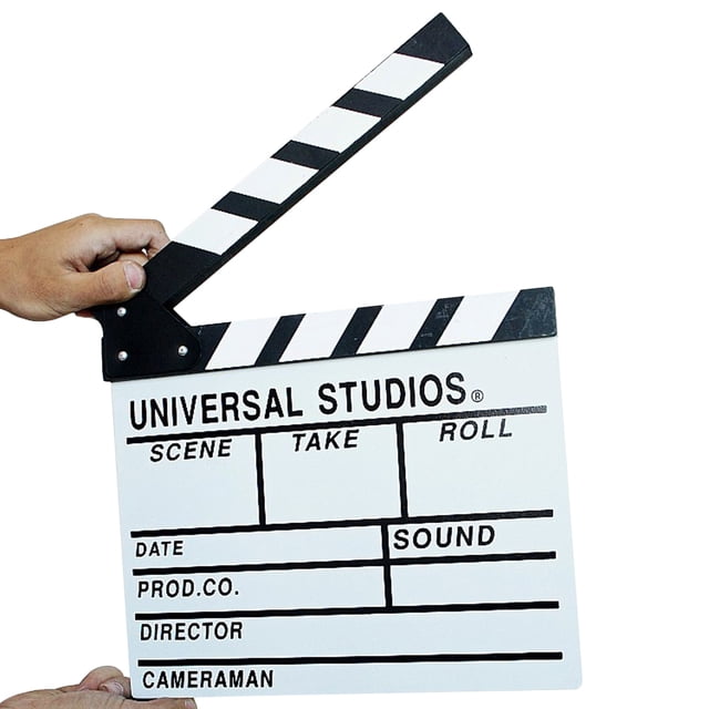 Claqueta de madera para cine, director de video, película, acción, escena, pizarra, claqueta, color blanco Speravity DZ54559-02