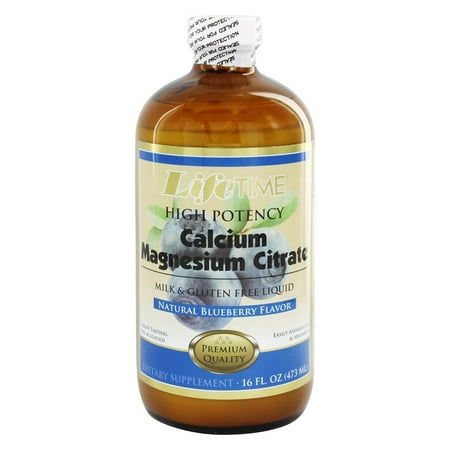 LifeTime Vitamins - Liquid High Potency Calcium Magnesium Citrate Natural Blueberry Flavor - 16