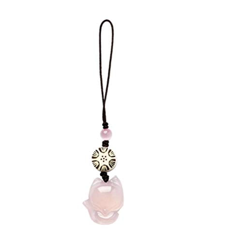 Hemobllo Sangle de Cellulaire Dessin Animé Fox Porte-Clés Pendentif de Porte-Clés de Voiture Pendentifs Décor Rose