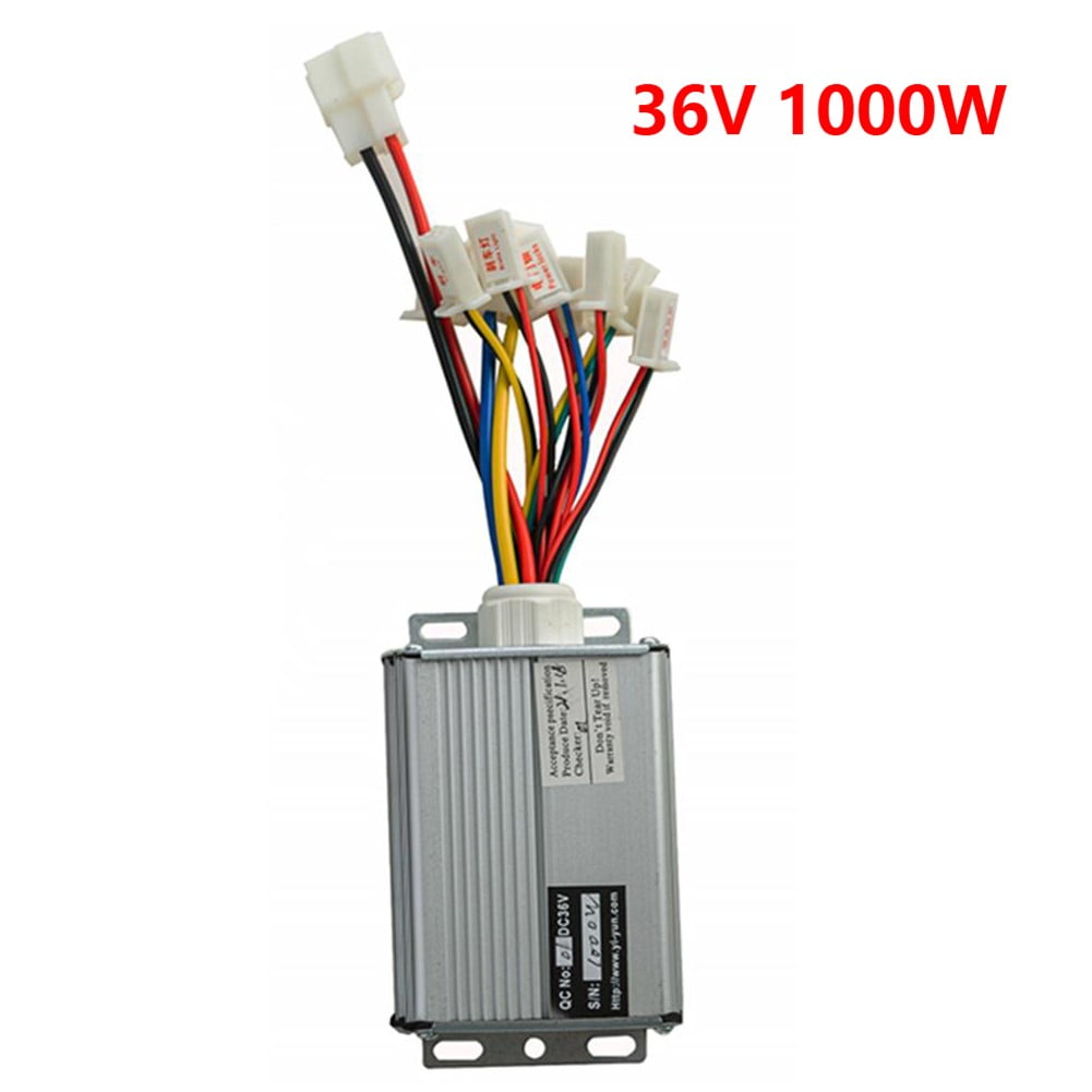 Poignée Accélérateur + Contrôleur DC Brossé 24-48 V 250-1000 W Pour Scooter électrique Et VAE – Acier Noir/argent