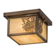 thumbnail image 5 of Meyda Tiffany 164288 Hyde Park Winter Pine 12" Wide Flush Mount Square Ceiling Fixture -, 5 of 7