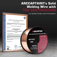 thumbnail image 4 of ARCCAPTAIN ER70S-6 MIG Welding Wire 1kg, TÜV Certified, Smooth Bead, Optimal Arc Stability, High Penetration, 0.023, 4 of 7