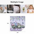 thumbnail image 5 of Purple Flowers Cloth Napkins, Weeping Spring Floral Truck Butterfly Checkered Washable and Reusable Dinner Napkins Set of 6, Table Napkin for Kitchen Party Birthday Wedding Hotel Housewarming 20"x20", 5 of 9
