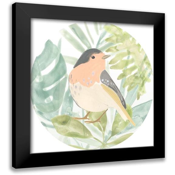 Vess, June Erica 12x12 Black Modern Framed Museum Art Print Titled - Songbird Collection C