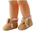 thumbnail image 7 of Jkety Shoes for Girls Girls Boys Snow Boots Warm Winter Lined Baby Shoes Khaki,4, 7 of 7
