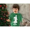 thumbnail image 3 of Tree Rex Cute Funny T Rex Dinosaur Christmas Toddler Kids Long sleeve T-Shirt 3T Green, 3 of 6