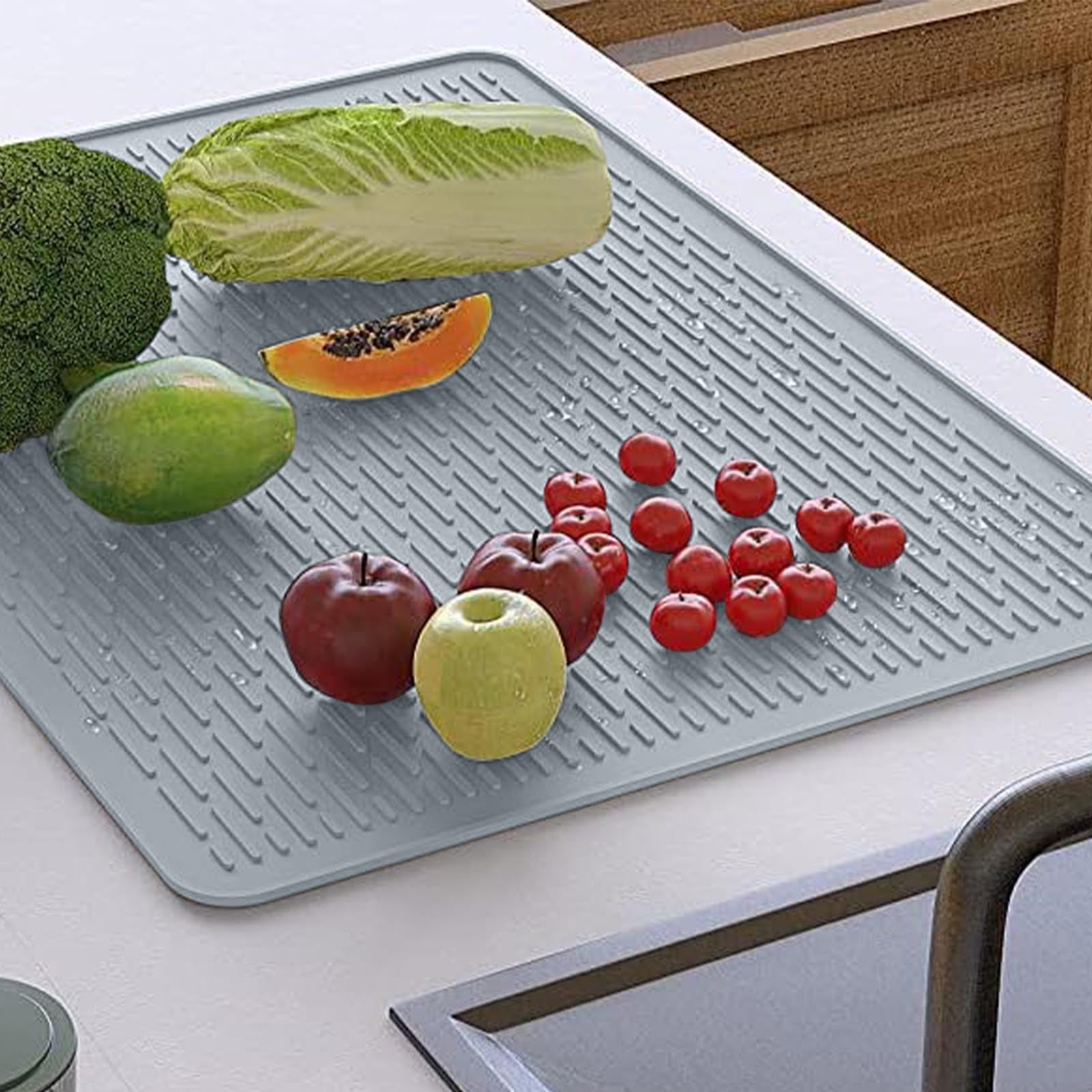 Silicone Stove Top Cover – Heat Resistant Stove Mat for Glass Cooktop, Non Slip Kitchen Counter Protector & Dish Drying Mat for Electric Stove Protection