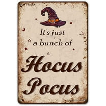 It's Just A Bunch of Hocus Pocus Halloween Decoration Iron Poster Painting Tin Sign Vintage Wall Decor for Cafe Bar Pub Home Beer Decoration Crafts