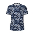thumbnail image 5 of Wukai Dragon Print Men's Short-Sleeved Mesh T-Shirt,Quick-Dry Short Sleeve Workout T-Shirt-, 5 of 8
