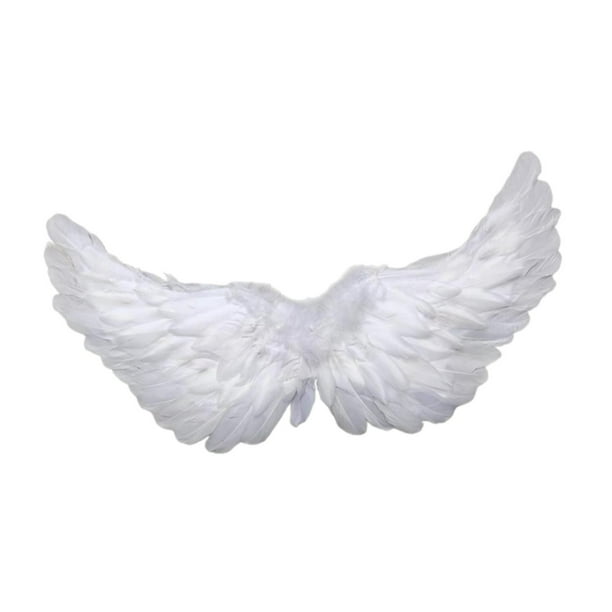Alas de ángel para niños con correas elásticas para los hombros, cómodas, regalo decorativo pequeño para Blanco