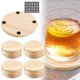 thumbnail image 2 of 12/24 posavasos de madera con almohadillas antideslizantes 48/96, posavasos redondos para bebidas, posavasos en blanco, kit de madera, posavasos reutilizables para café, té, para el hogar, mesa, cocin, 2 of 11