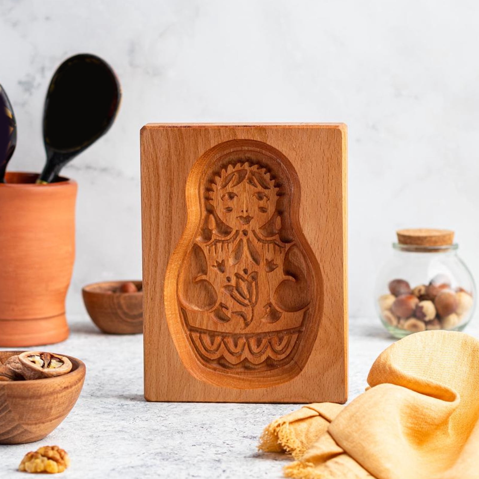 Cookie Mold Sturdy Easy Release Food Grade 3D Funny Wooden Cookie