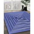 thumbnail image 2 of Ahgly Company Indoor Square Patterned Sky Blue Dress Blue Area Rugs, 5' Square, 2 of 6