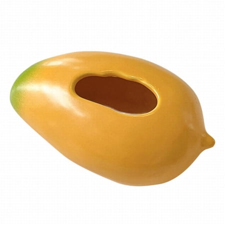 ABODELINE Mango Vase, Small Resin Flower Vase, Cute Fruit Vase for Mango Party Decorations, Kitchen, Home, Office, Centerpiece, Aesthetic Decor, Planter Pot, Pen Holder