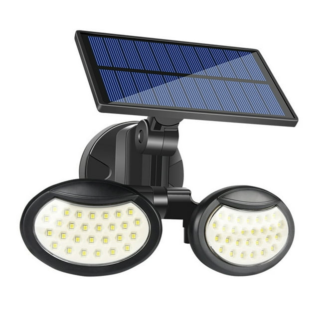 fheaev Outdoor Lights 500LM Security Lights With 56 LED Lamp Beads 2 Heads Motion Sensor Lights IP65 With 3 Modes