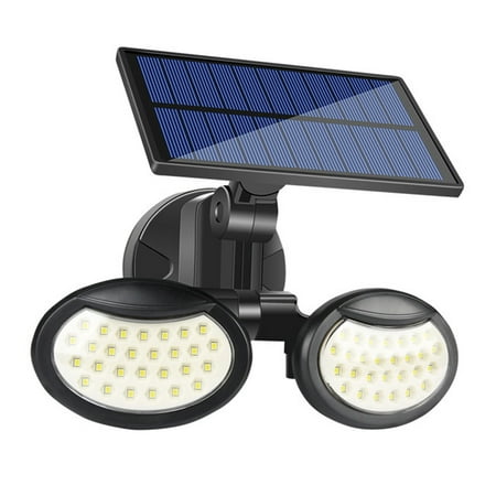 

Solar Outdoor Lights 500Lm Security Lights With 56 Led Lamp Beads 2 Heads Motion Sensor Lights Ip65 Waterproof With 3 Modes 230104
