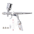 thumbnail image 2 of Airbrush Set, Uniform Spraying Prevent Wear Double Action Gravity Feed Airbrush Set Professional Elegant  for Model Making for Beginner, 2 of 7