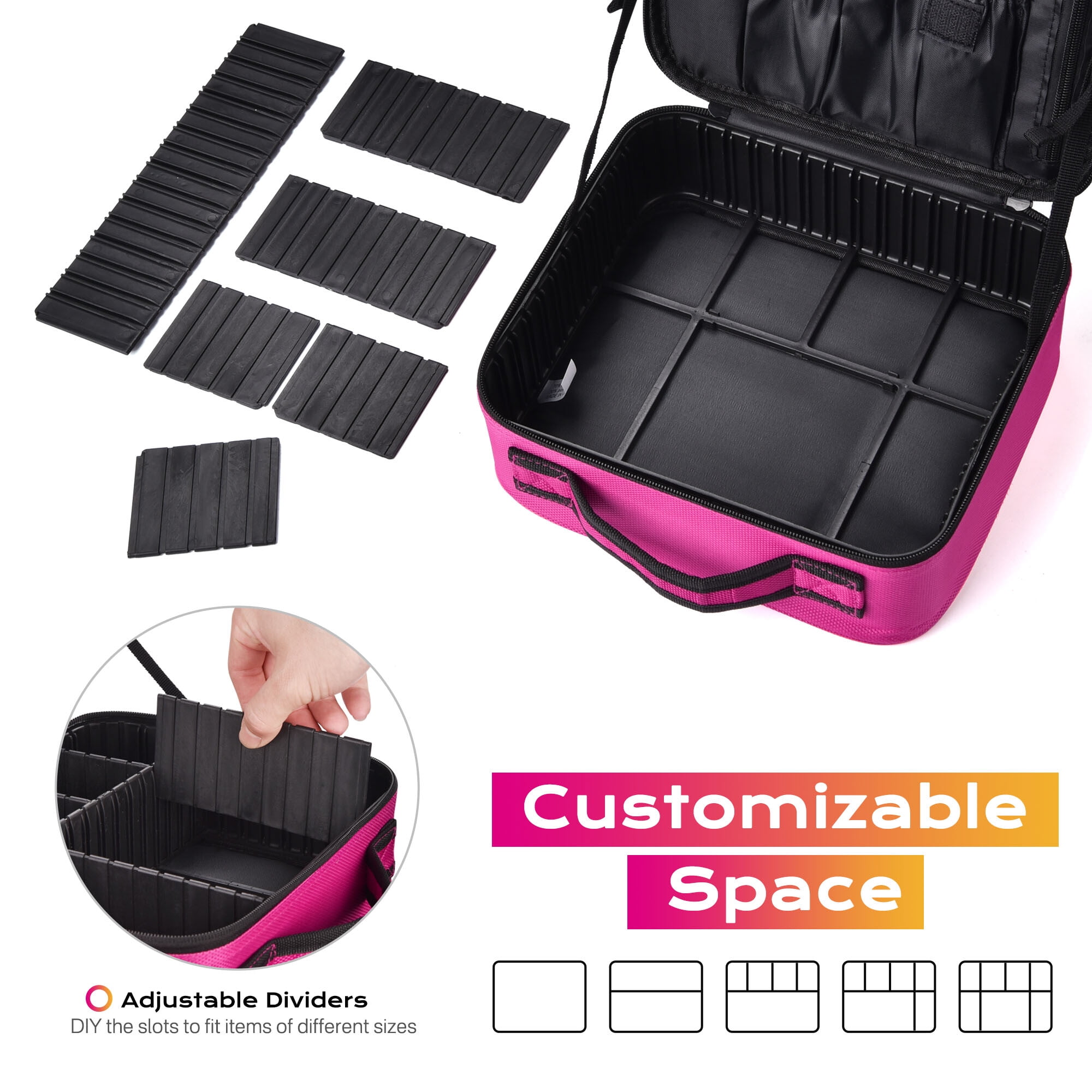 Portable Travel Makeup Bag with Storage Organizer UK Ubuy