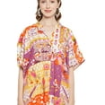 thumbnail image 4 of Gypsie Blu Women's Plus Size Kaftans Dress Printed Long Maxi Button Caftan Dresses, 4 of 7