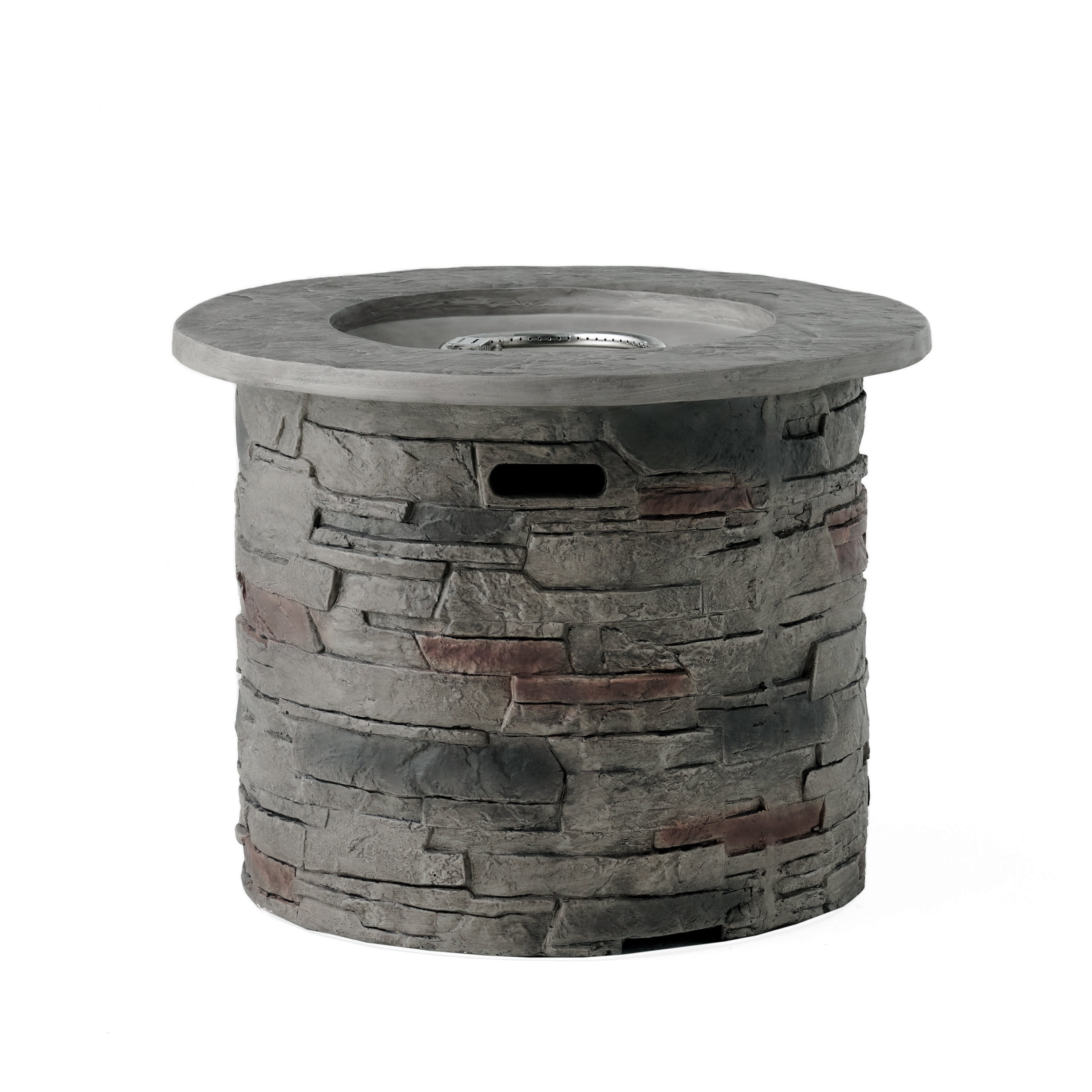 Blomgren 32" Stone Circular MGO Fire Pit With Grey Top - 40,000 BTU