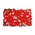 thumbnail image 3 of Naittoop Christmas Poinsettia Placemats, 11*17 Inch Embroidered Table Mats,Red Rectangle Cut-out Flower Fabric Mats for Xmas Dinner Table Doilies Festive Party Home Decoration, 3 of 7