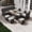 Beige Black-Gray, variant on 7 Piece Outdoor Patio Furniture Set, PE Rattan Patio Conversation Sofa Set with Dining Table and Ottoman,Dark Gray-Drak Gray