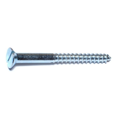 

#12 x 2-1/2 Zinc Slotted Flat Head Wood Screws WSFS-434 (12 pcs.)